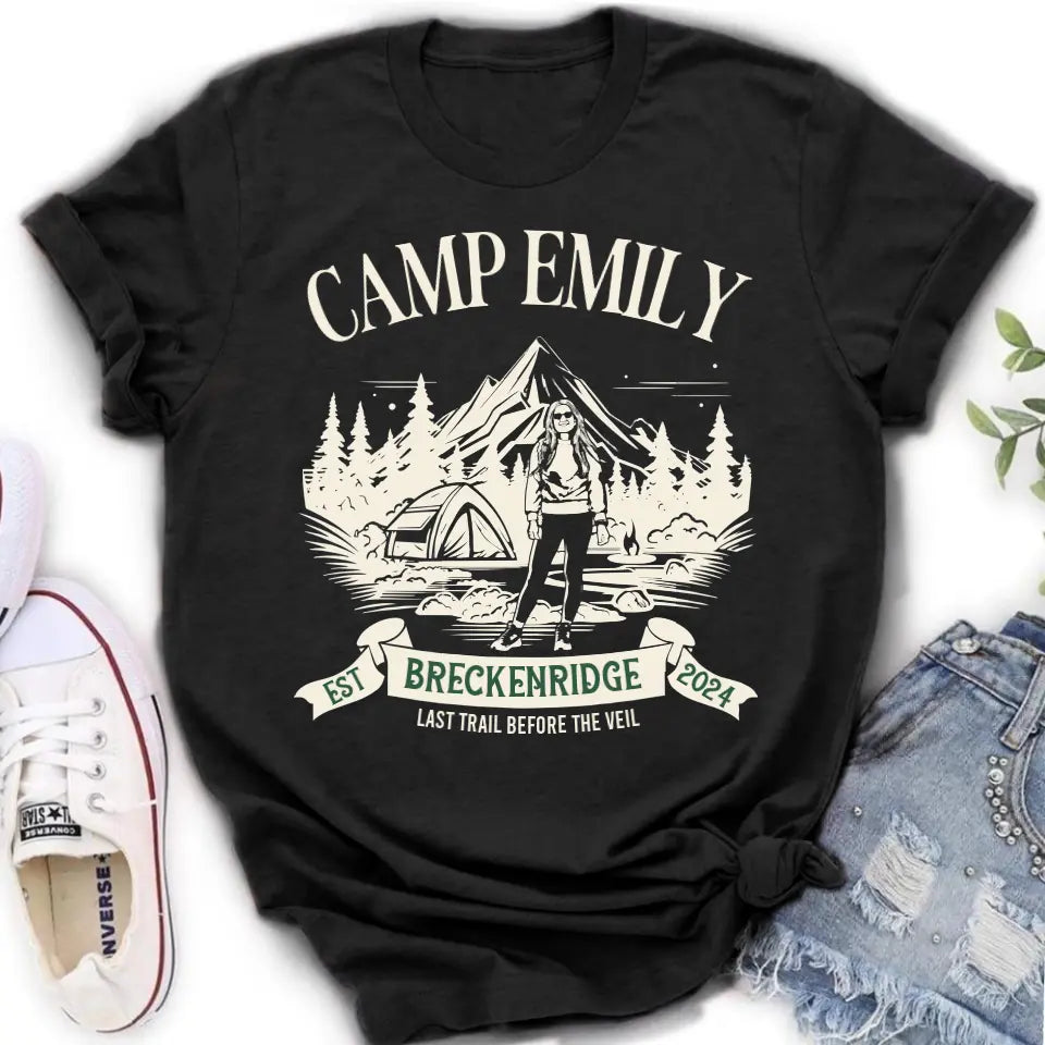 Personalized Camping Vintage T-shirt - Upload Photo - Gift Idea For Camping Lover