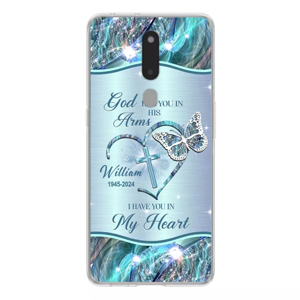 Custom Personalized Memorial Phone Case - Memorial Gift For Family Member - God Has You In His Arms I Have You In My Heart - Case For Xiaomi/ Oppo/ Huawei