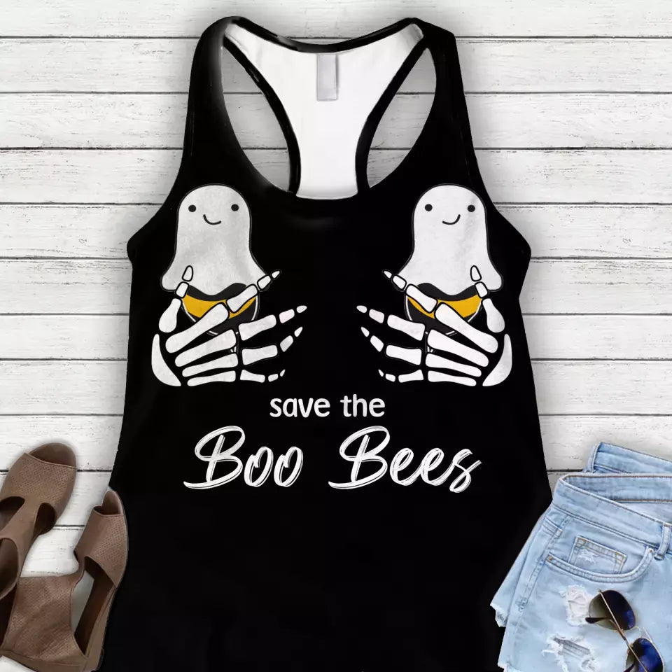 Personalized Funny Save The Boo Bees AOP Tank Top - Gift Idea For Friend/Sister/Mother