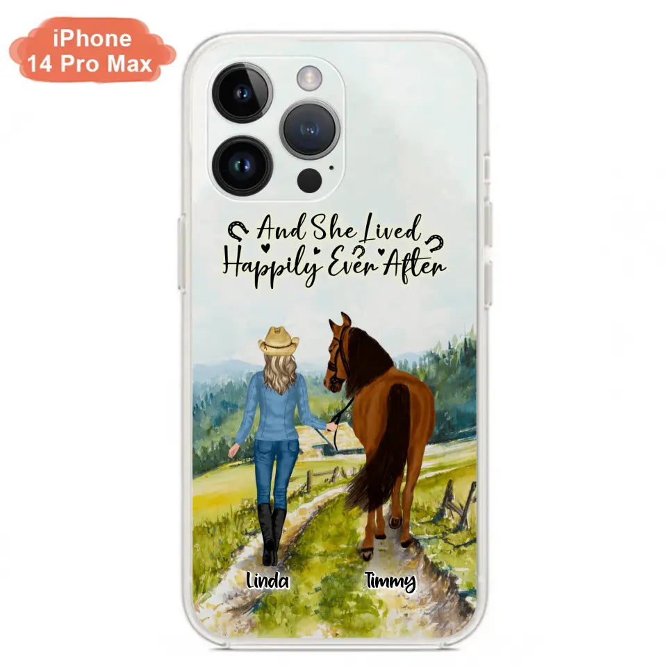 Personalized Horse Girl Phone Case - Up to 4 Horses - Best Gift For Horse Lover - Just A Girl Who Loves Horses - Case For Iphone/Samsung