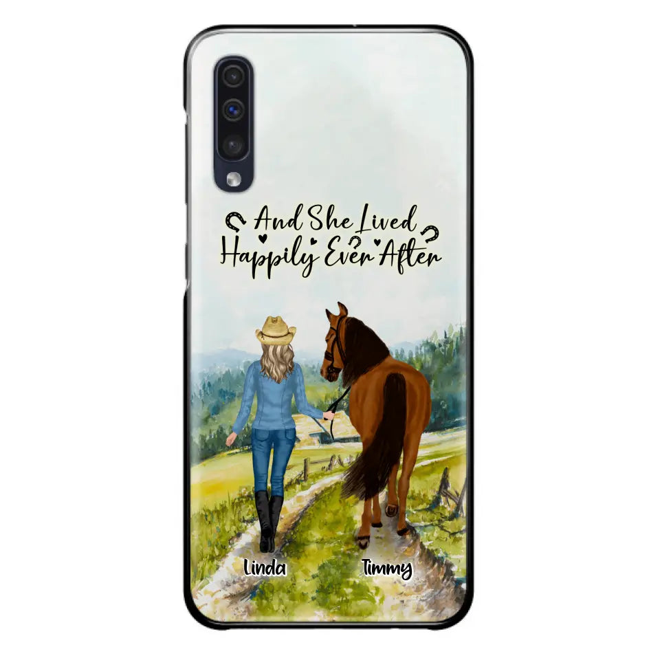 Personalized Horse Girl Phone Case - Up to 4 Horses - Best Gift For Horse Lover - Just A Girl Who Loves Horses - Case For Iphone/Samsung