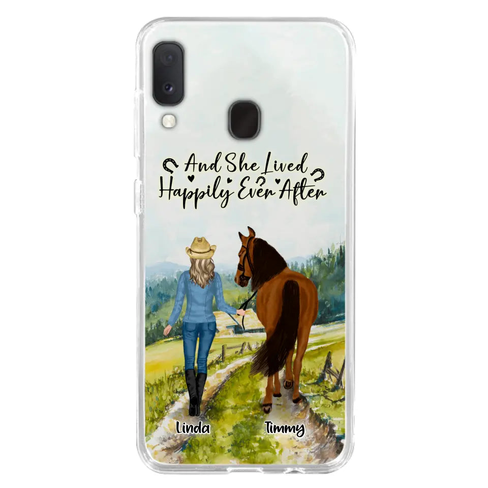 Personalized Horse Girl Phone Case - Up to 4 Horses - Best Gift For Horse Lover - Just A Girl Who Loves Horses - Case For Iphone/Samsung