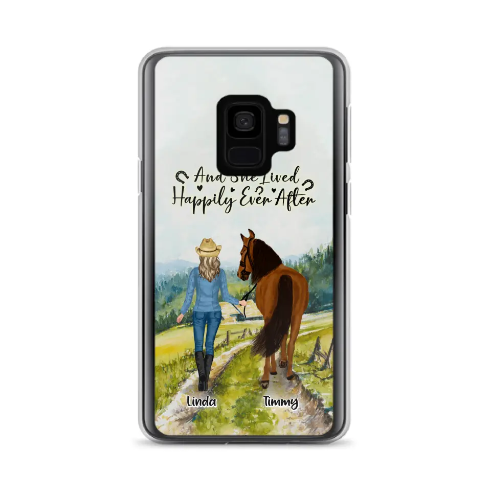 Personalized Horse Girl Phone Case - Up to 4 Horses - Best Gift For Horse Lover - Just A Girl Who Loves Horses - Case For Iphone/Samsung
