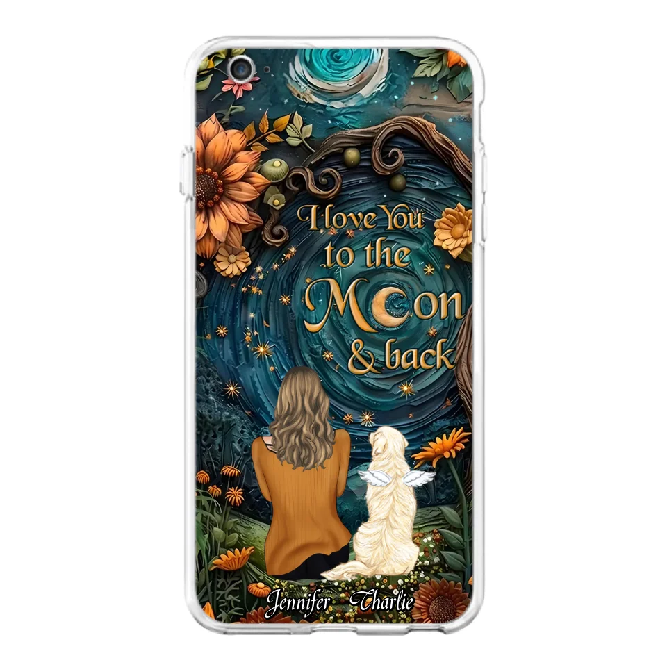 Personalized Galaxy Night Phone Case - Gift Idea For Pet Owner - Case For iPhone/Samsung - I Love You To The Moon & Back