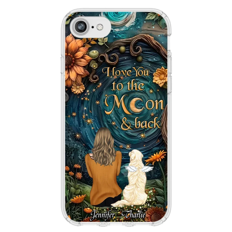 Personalized Galaxy Night Phone Case - Gift Idea For Pet Owner - Case For iPhone/Samsung - I Love You To The Moon & Back
