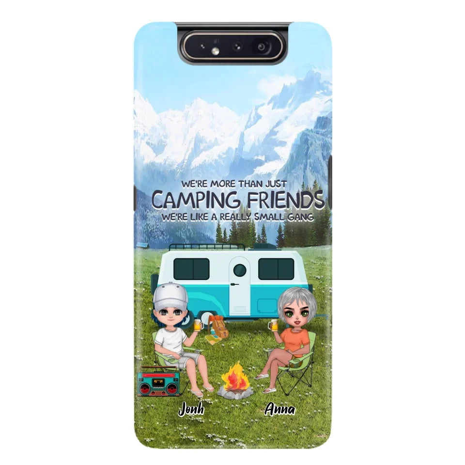 Custom Personalized Mountain Camping Friends Phone Case - Upto 8 People - Best Gift For Camping Lovers - Case For iPhone And Samsung