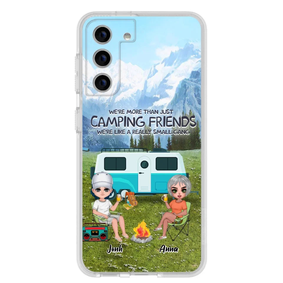 Custom Personalized Mountain Camping Friends Phone Case - Upto 8 People - Best Gift For Camping Lovers - Case For iPhone And Samsung
