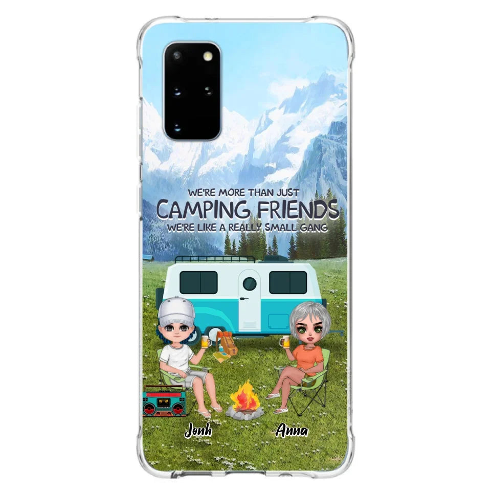 Custom Personalized Mountain Camping Friends Phone Case - Upto 8 People - Best Gift For Camping Lovers - Case For iPhone And Samsung