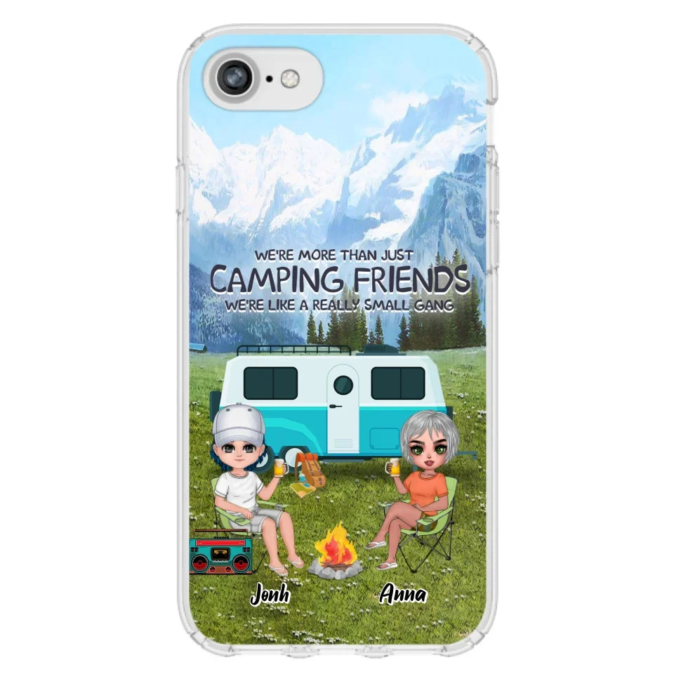Custom Personalized Mountain Camping Friends Phone Case - Upto 8 People - Best Gift For Camping Lovers - Case For iPhone And Samsung