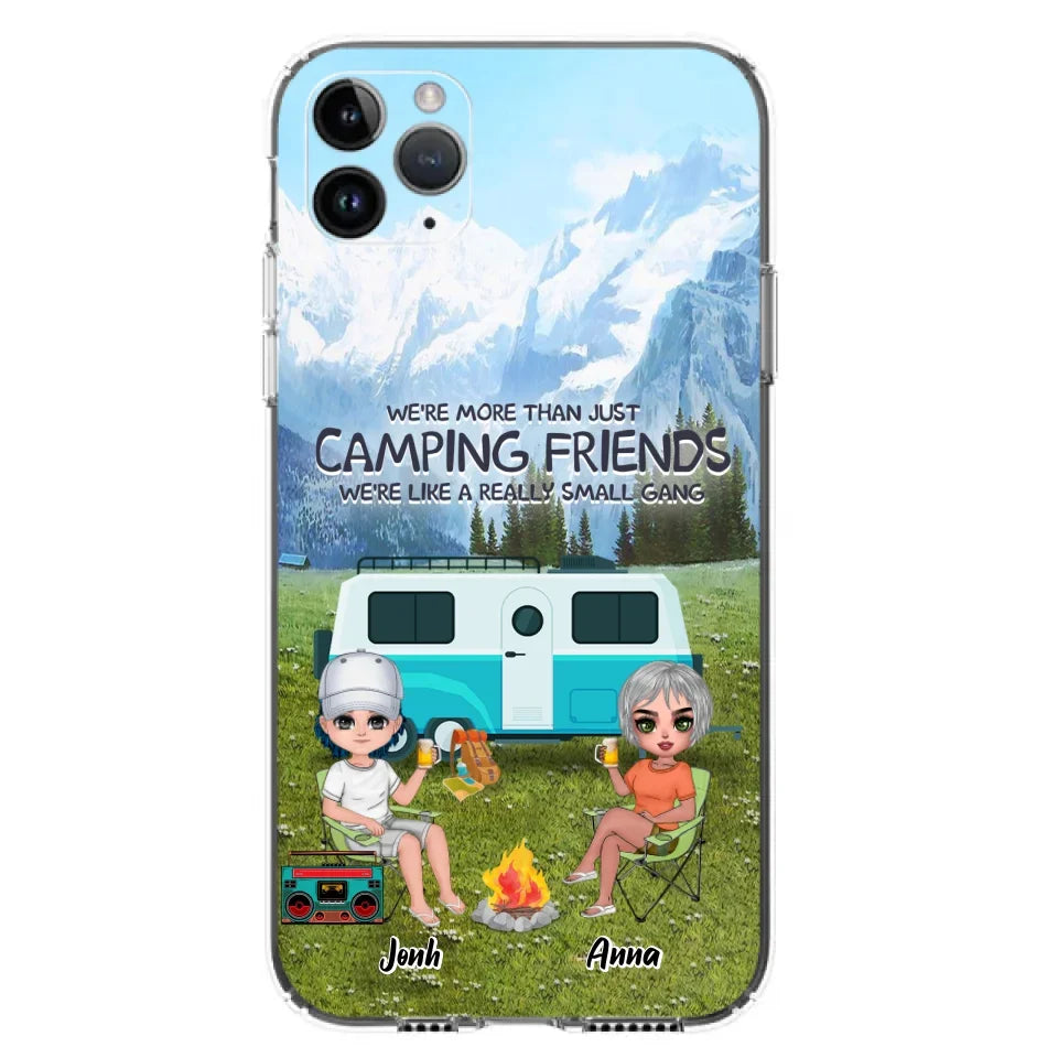 Custom Personalized Mountain Camping Friends Phone Case - Upto 8 People - Best Gift For Camping Lovers - Case For iPhone And Samsung