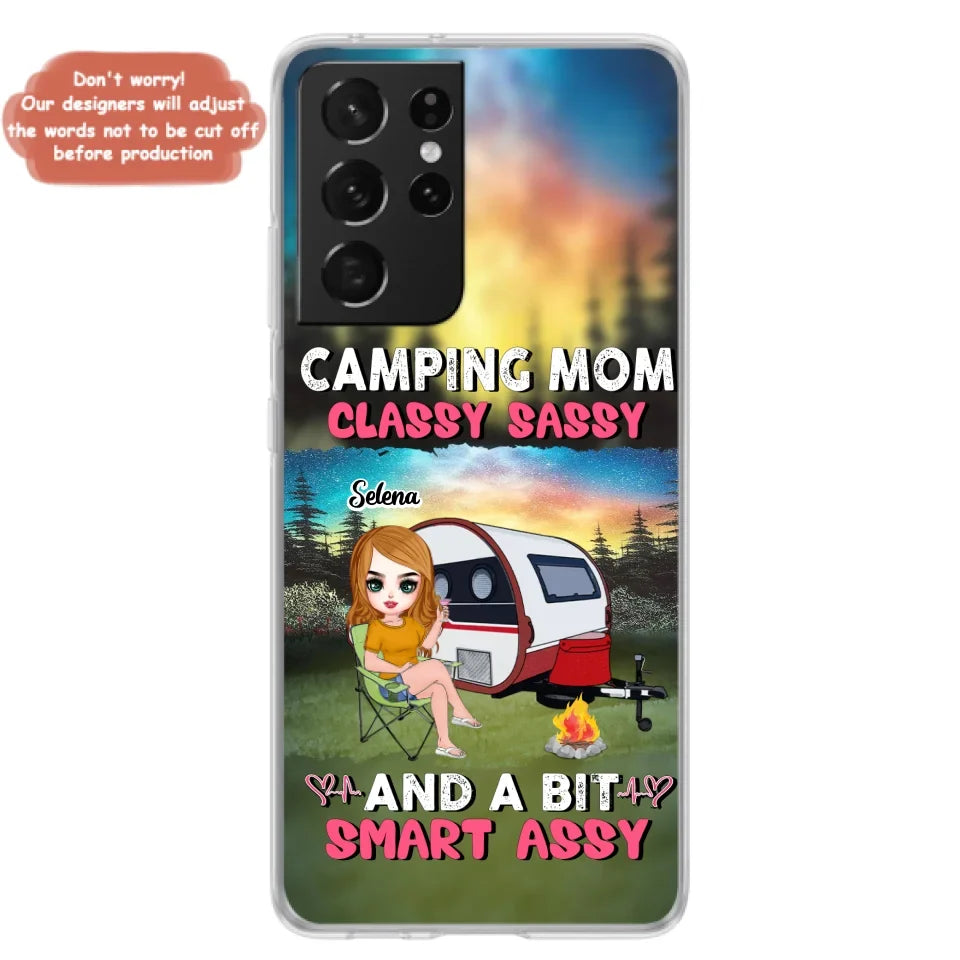 Custom Personalized Camping Mom Phone Case - Gift Idea For Camping Lover/ Mother's Day - Camping Mom Classy Sassy And A Bit Smart Assy - Case For iPhone And Samsung