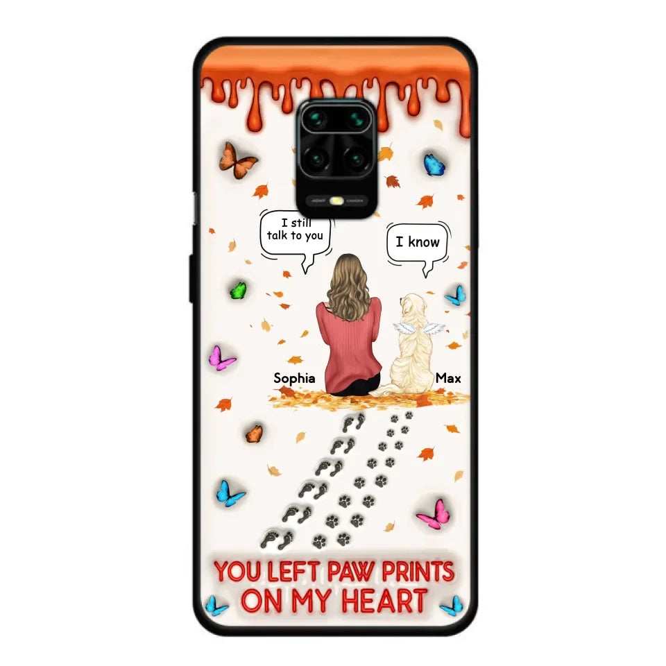 Custom Personalized Memorial Dog Phone Case - Memorial Gift Idea For Pet Lover - Case For Xiaomi/ Oppo/ Huawei - You Left Paw Prints On My Heart