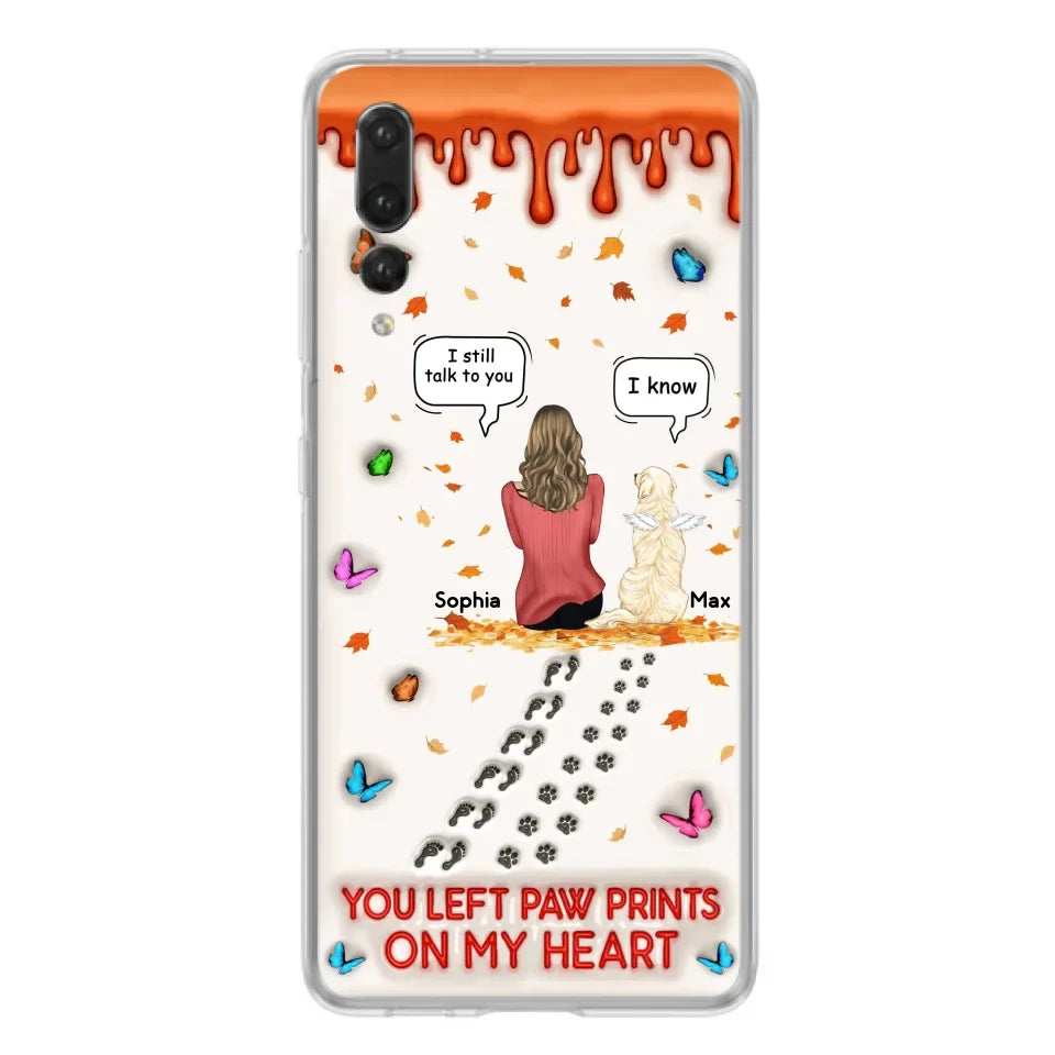 Custom Personalized Memorial Dog Phone Case - Memorial Gift Idea For Pet Lover - Case For Xiaomi/ Oppo/ Huawei - You Left Paw Prints On My Heart