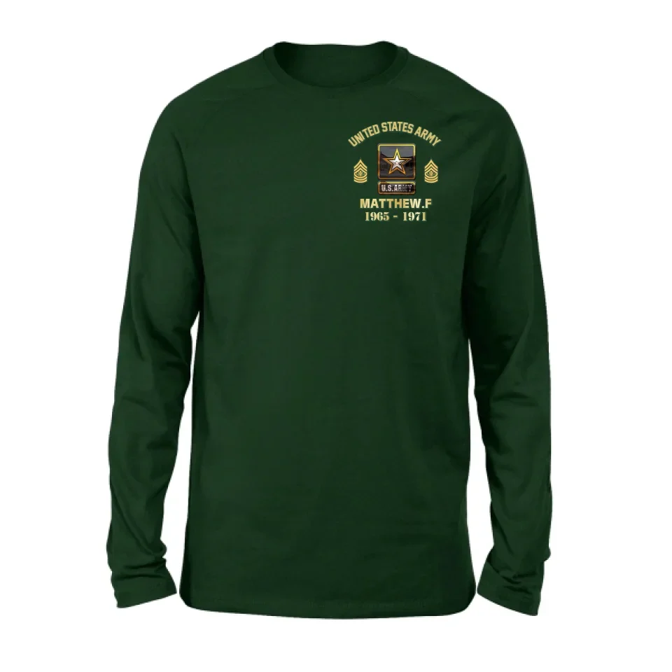 Personalized Veteran Shirt/Hoodie - Gift Idea for Veteran - Custom Name Logo Rank
