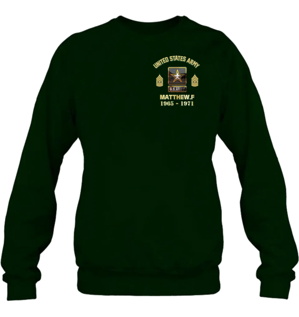 Personalized Veteran Shirt/Hoodie - Gift Idea for Veteran - Custom Name Logo Rank