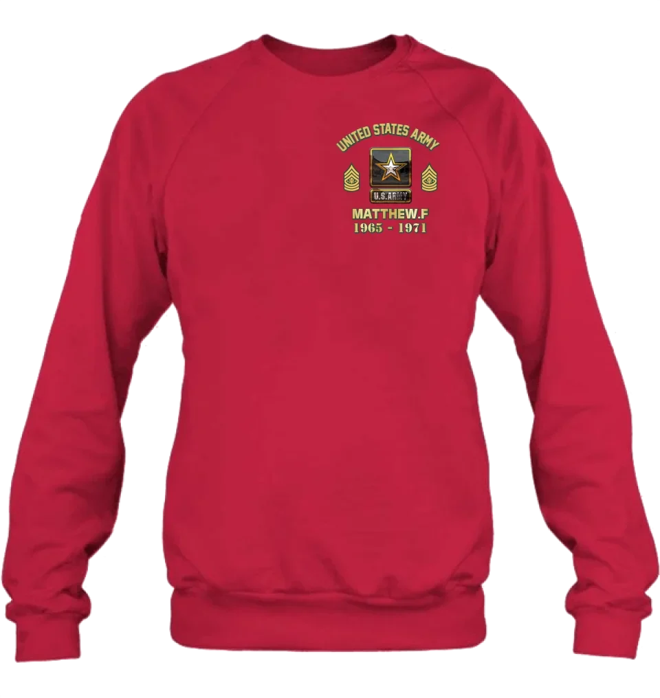 Personalized Veteran Shirt/Hoodie - Gift Idea for Veteran - Custom Name Logo Rank