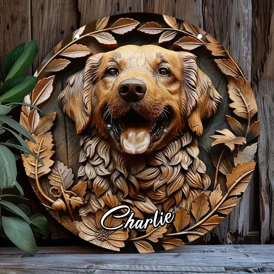Custom Personalized Dog Metal Sign - Gift Idea For Dog Owner