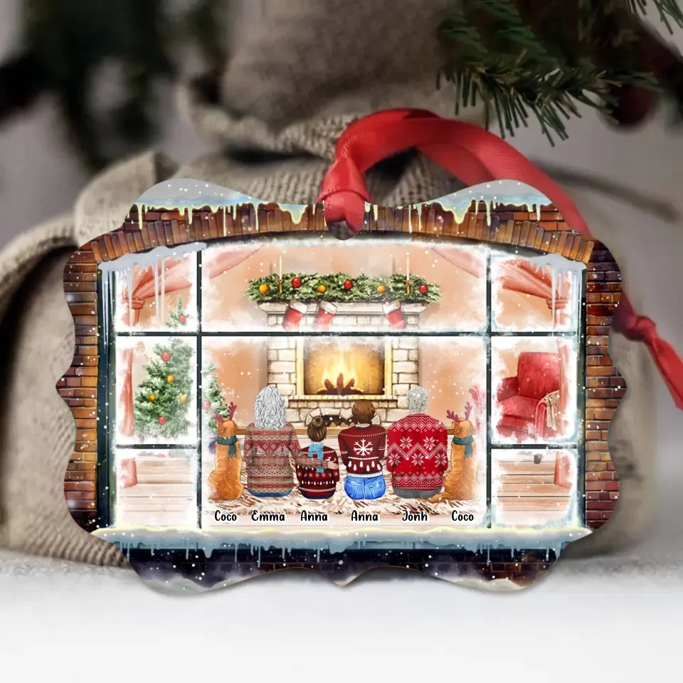 Personalized Family Wooden Ornament - Christmas Gift Idea For Family/Couple/Pet Lover