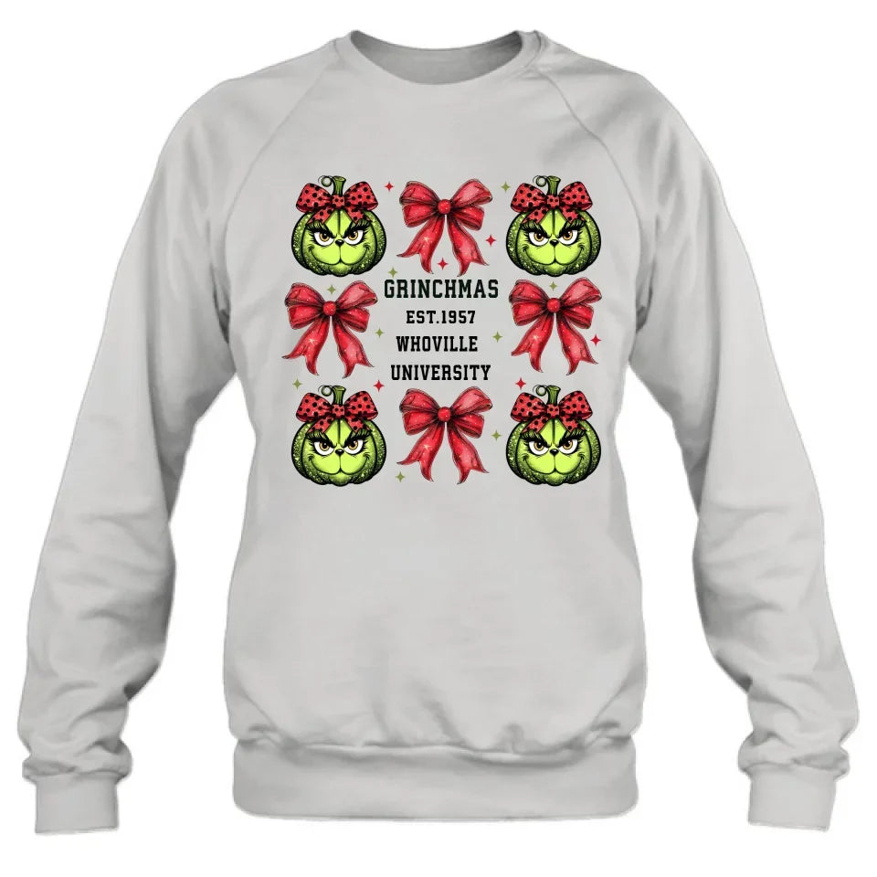 Personalized Grinchmas University T-shirt/Long Sleeve/Sweatshirt/Hoodie - Gift Idea For Christmas