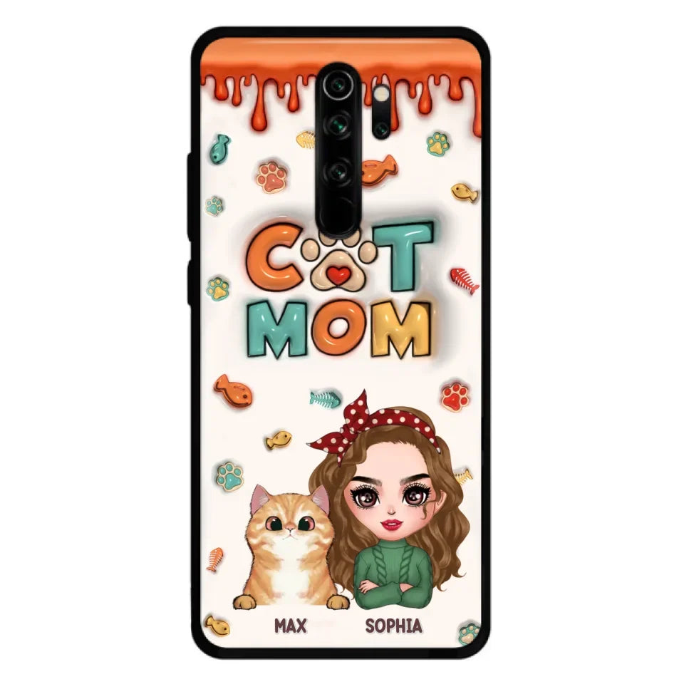 Personalized Cat Mom Phone Case - Christmas Gift Idea For Cat Lover - Up to 4 Cats - Oppo/ Xiaomi/ Huawei