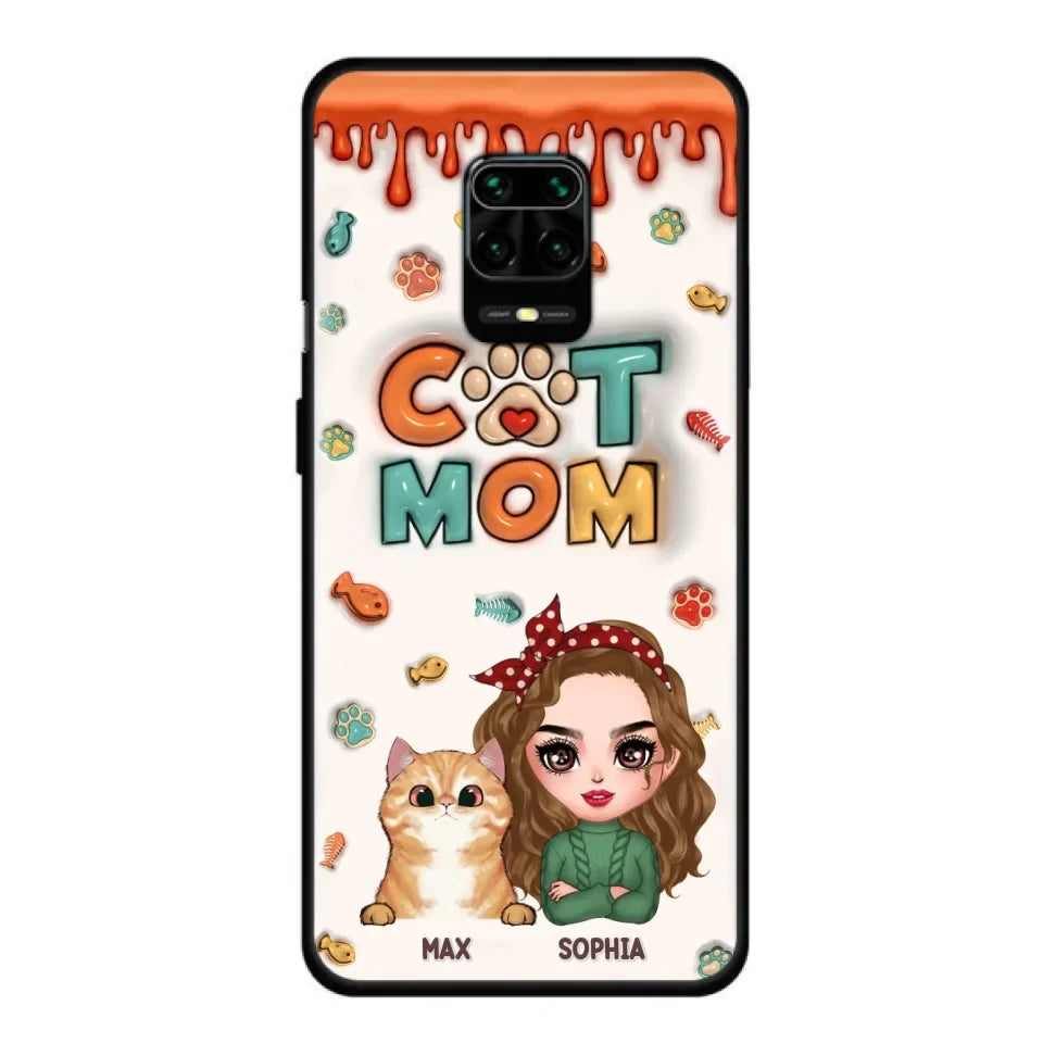 Personalized Cat Mom Phone Case - Christmas Gift Idea For Cat Lover - Up to 4 Cats - Oppo/ Xiaomi/ Huawei