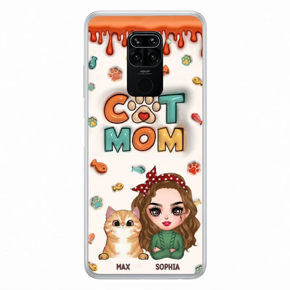 Personalized Cat Mom Phone Case - Christmas Gift Idea For Cat Lover - Up to 4 Cats - Oppo/ Xiaomi/ Huawei