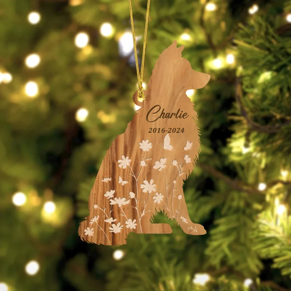 Personalized Dog Wooden Ornament - Memorial Gift Idea For Dog Owner/Christmas