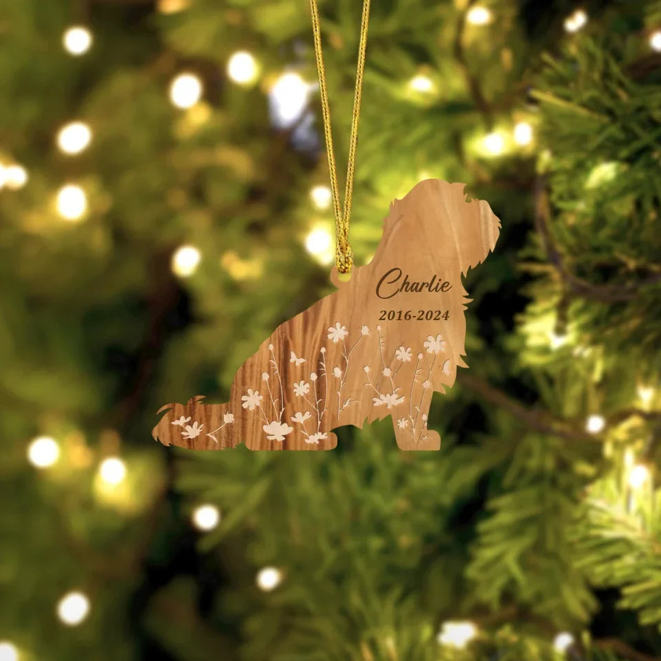 Personalized Dog Wooden Ornament - Memorial Gift Idea For Dog Owner/Christmas