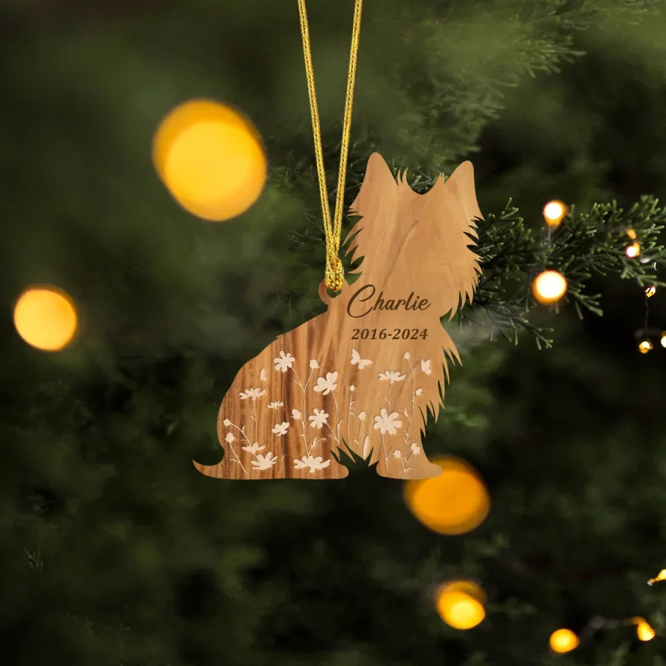 Personalized Dog Wooden Ornament - Memorial Gift Idea For Dog Owner/Christmas