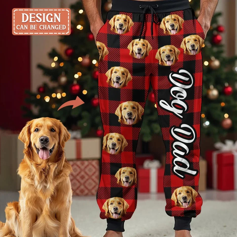 Personalized Christmas Dog Mom/Dog Dad AOP Unisex Sweatpants - Gift Idea For Dog Lover
