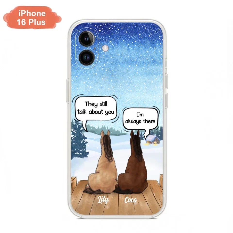 Custom Personalized Dog Horse Phone Case -  Upto 5 Pets - Xmas Gift For Dog/ Horse Lover - Case For iPhone And Samsung
