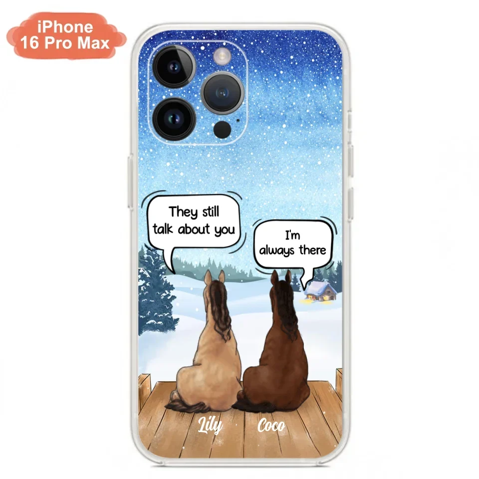 Custom Personalized Dog Horse Phone Case -  Upto 5 Pets - Xmas Gift For Dog/ Horse Lover - Case For iPhone And Samsung