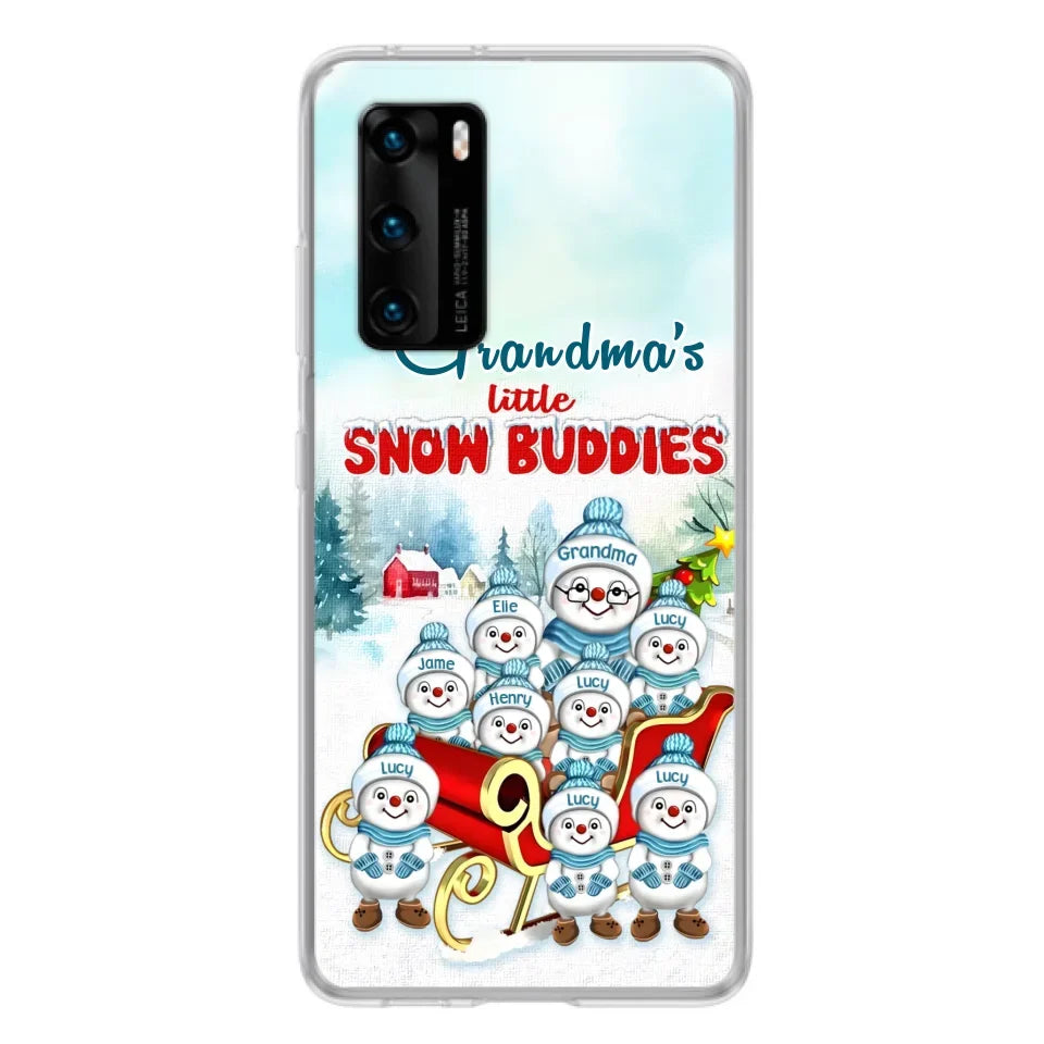 Personalized Grandma Phone Case - Christmas Gift Idea For Grandma - Up to 8 Grandkids - Case For Xiaomi/ Oppo/ Huawei - Grandma's Little Snow Buddies