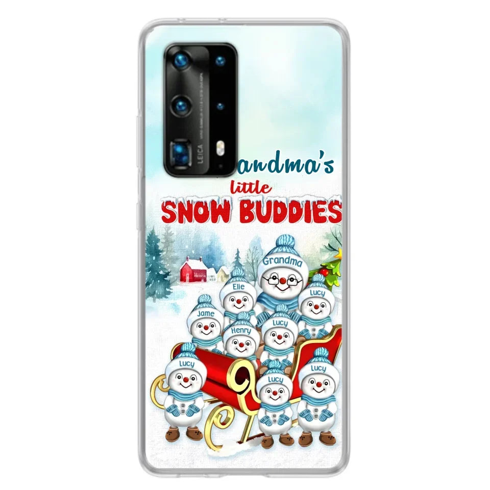 Personalized Grandma Phone Case - Christmas Gift Idea For Grandma - Up to 8 Grandkids - Case For Xiaomi/ Oppo/ Huawei - Grandma's Little Snow Buddies