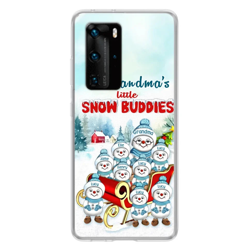 Personalized Grandma Phone Case - Christmas Gift Idea For Grandma - Up to 8 Grandkids - Case For Xiaomi/ Oppo/ Huawei - Grandma's Little Snow Buddies