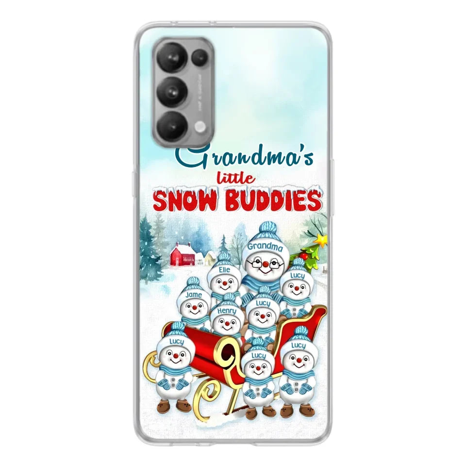 Personalized Grandma Phone Case - Christmas Gift Idea For Grandma - Up to 8 Grandkids - Case For Xiaomi/ Oppo/ Huawei - Grandma's Little Snow Buddies