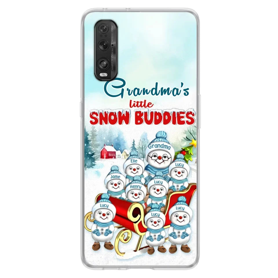 Personalized Grandma Phone Case - Christmas Gift Idea For Grandma - Up to 8 Grandkids - Case For Xiaomi/ Oppo/ Huawei - Grandma's Little Snow Buddies
