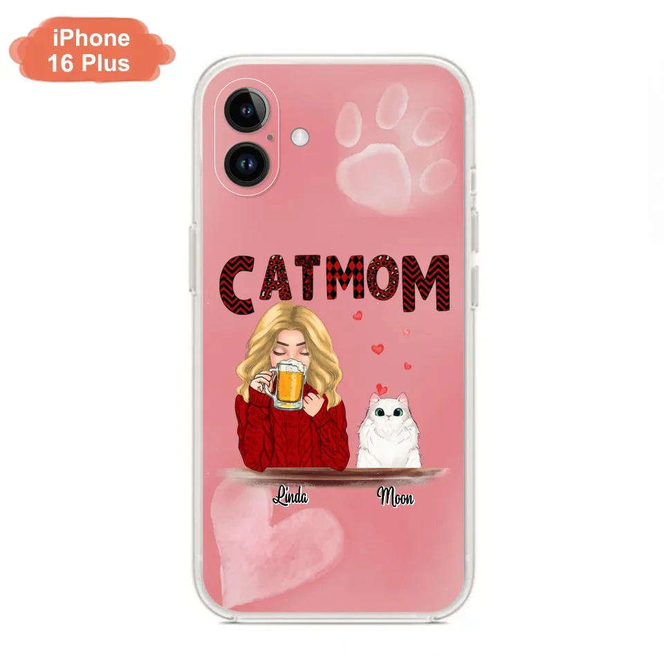 Custom Personalized Pet Mom Phone Case - Best Gift Idea For Pet Lovers With Upto 4 Pets - Case For iPhone, Samsung and Xiaomi