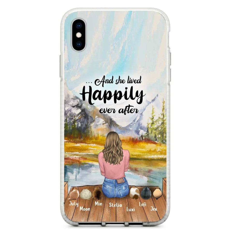 Personalized Dog Mom Phone Case - Up to 4 Dogs - And She Lived Happily Ever After