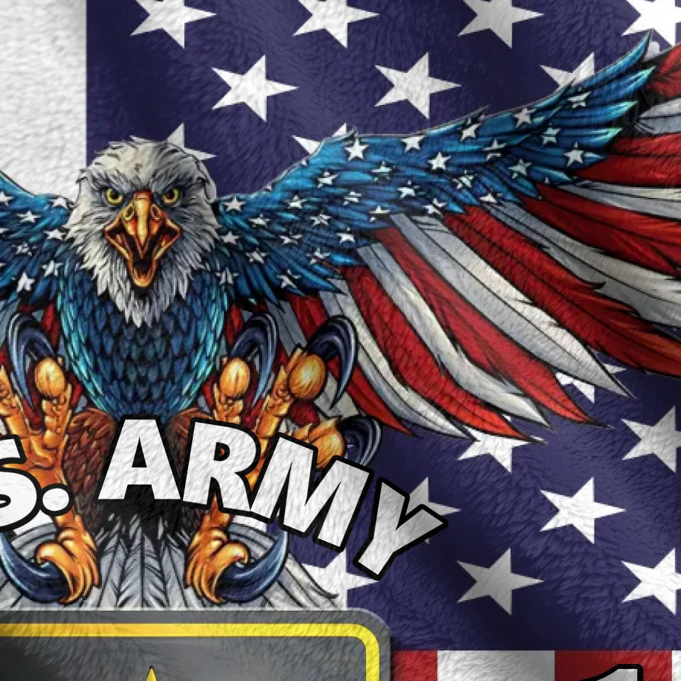 Personalized Veteran Fleece Throw Blanket & Quilt - Gift Idea For Veteran