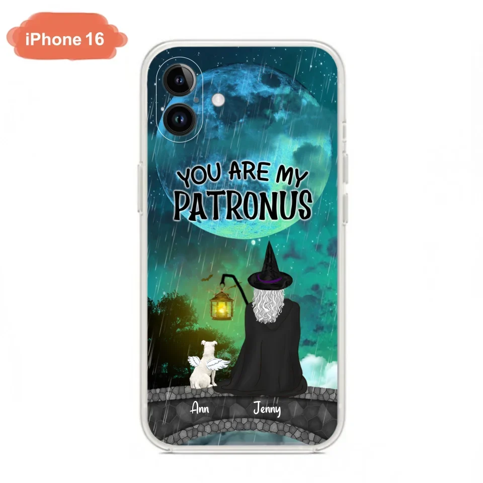 Personalized Witchy Phone Case - Up to 2 Girls and 4 Pets - You Are My Patronus - 4UM2XW
