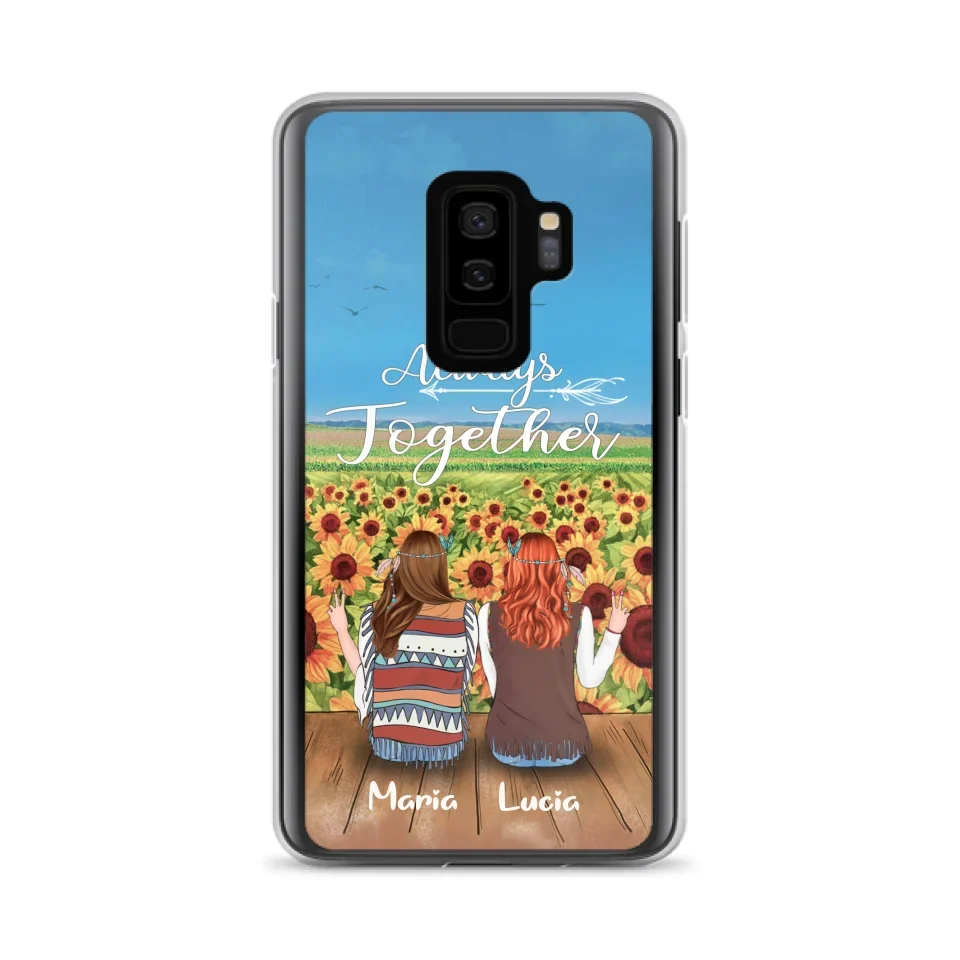 Personalized Hippie Friends Phone Case - Up to 3 Girls - Always Together - F8H385