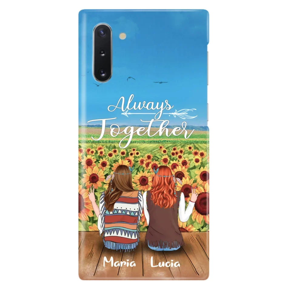 Personalized Hippie Friends Phone Case - Up to 3 Girls - Always Together - F8H385