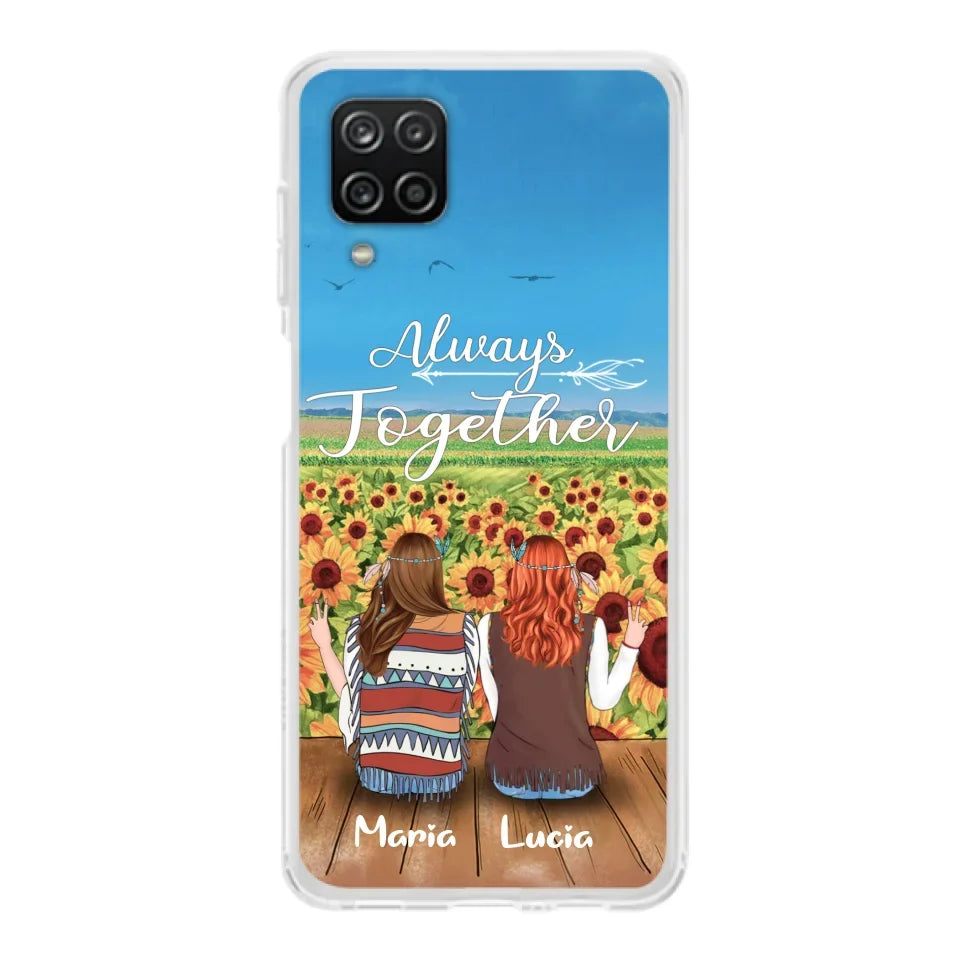 Personalized Hippie Friends Phone Case - Up to 3 Girls - Always Together - F8H385