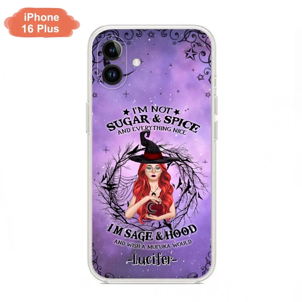 Custom Personalized Witch Phone Case - Best Halloween Gift Idea - I'm Not Sugar And Spice - Case For iPhone And Samsung - DFESX1