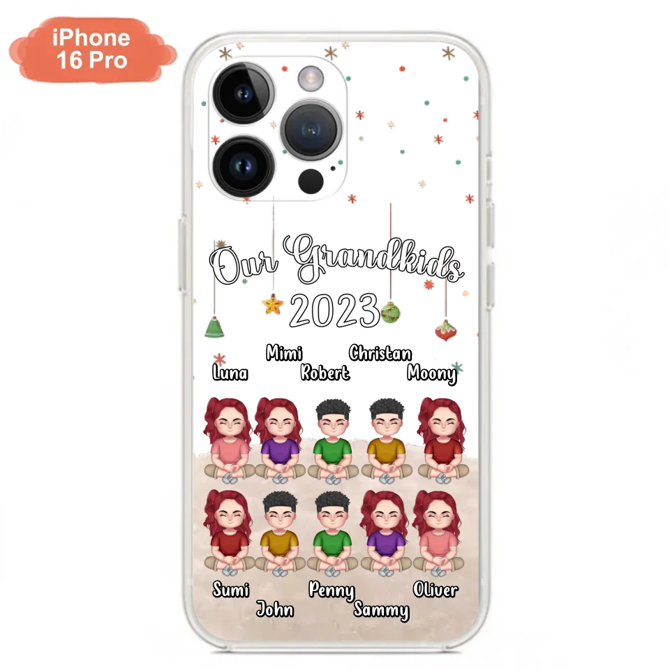 Custom Personalized Grandkids Phone Case - Gift Idea For Grandma - Upto 10 Grandkids - Our Grandkids 2026