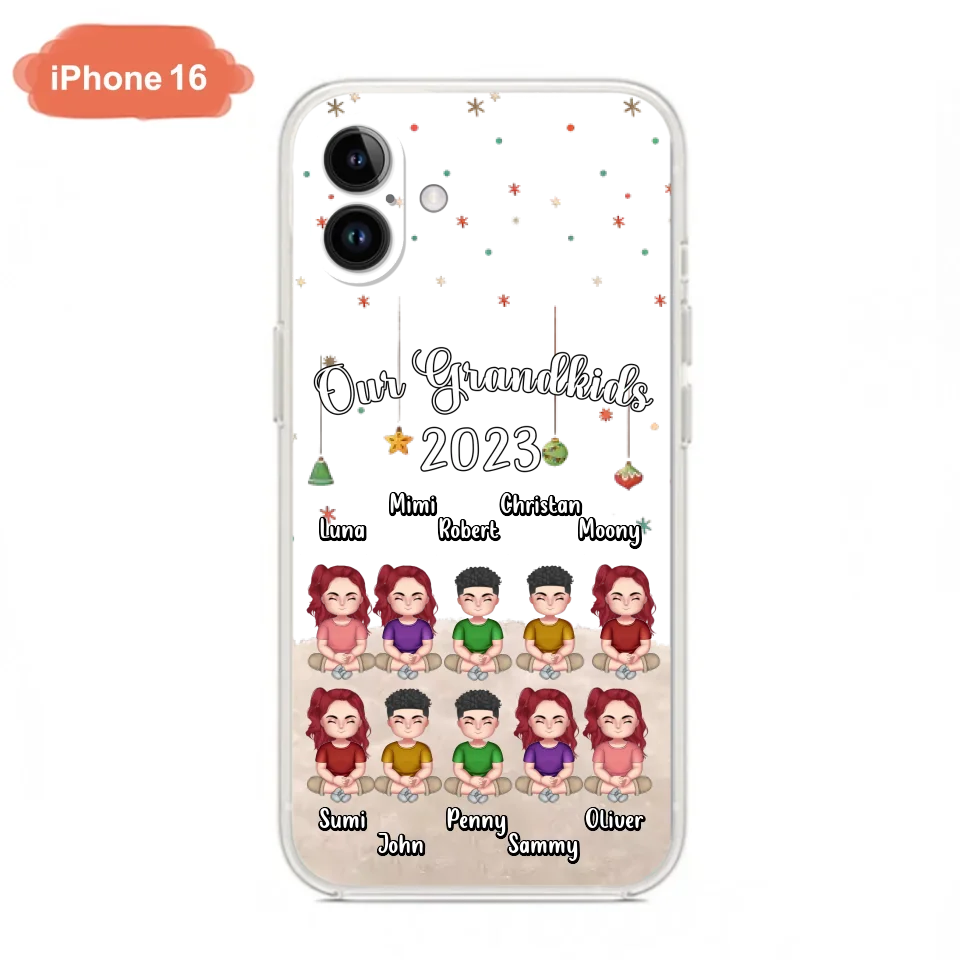 Custom Personalized Grandkids Phone Case - Gift Idea For Grandma - Upto 10 Grandkids - Our Grandkids 2026