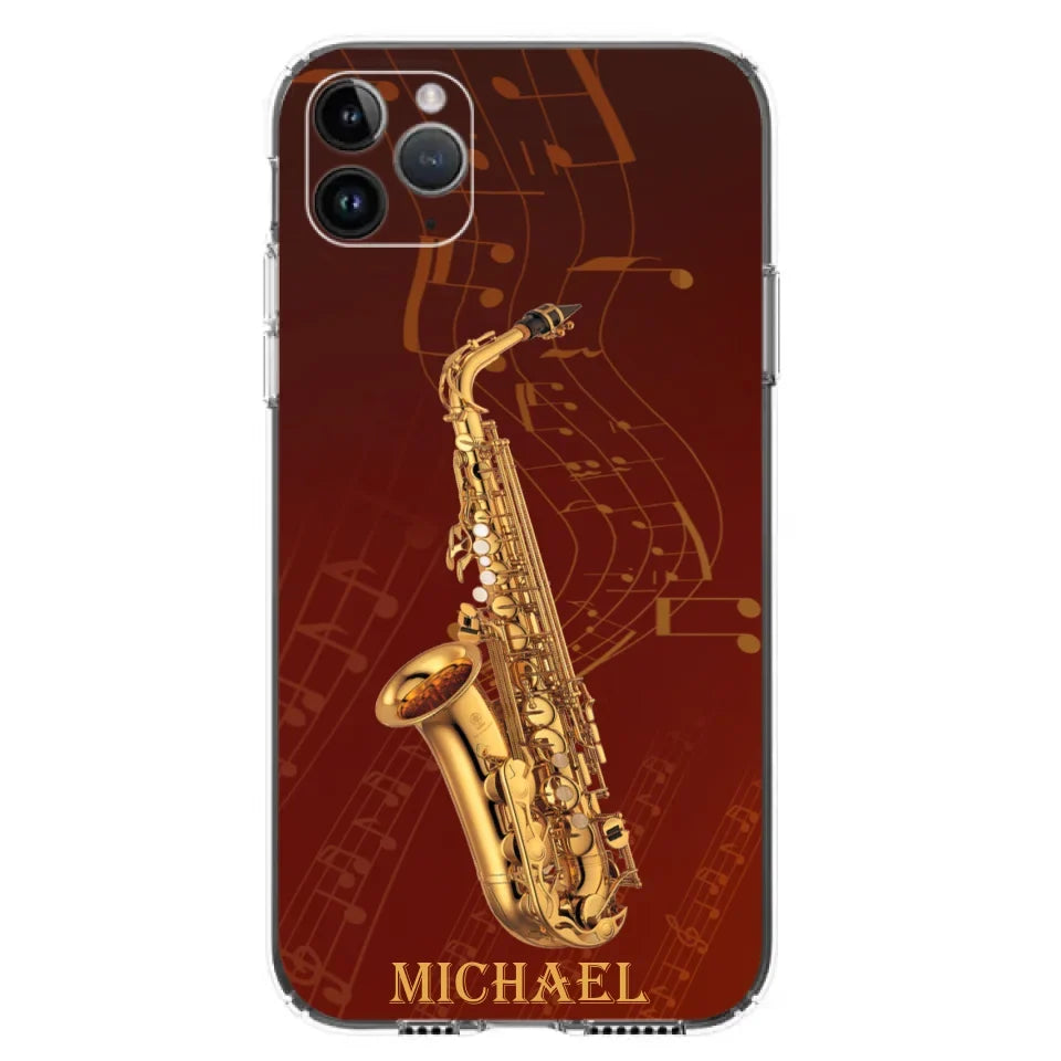 Custom Personalized Saxophone Phone Case For iPhone, Samsung and Xiaomi