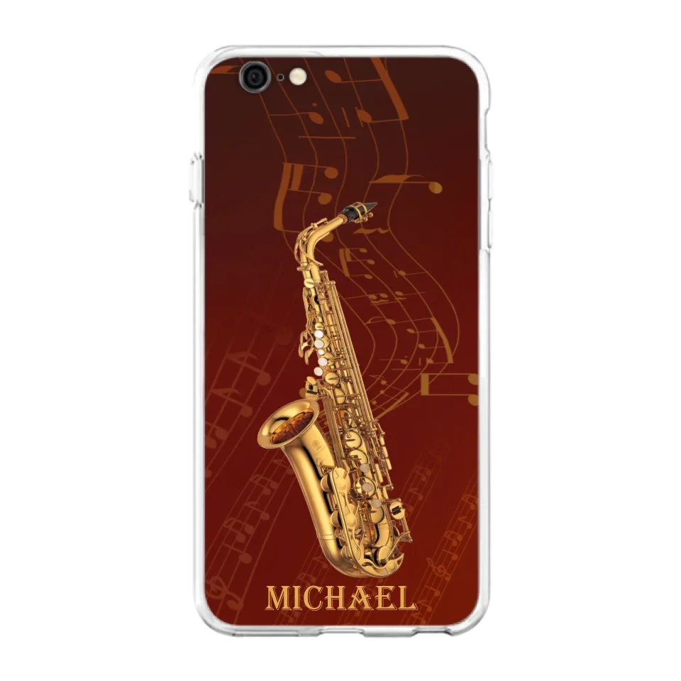 Custom Personalized Saxophone Phone Case For iPhone, Samsung and Xiaomi