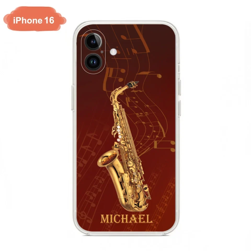Custom Personalized Saxophone Phone Case For iPhone, Samsung and Xiaomi